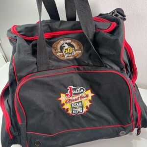 National Finals Rodeo Duffle Boot Bag Justin Boots Wrangler 2008 Las Vegas PRCA